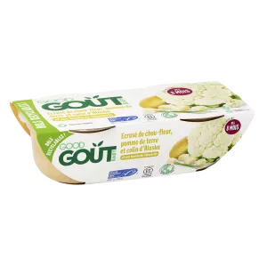 Bol écrasé de chou fleur pomme de terre et colin d'Alaska 2x190g - GOOD GOUT