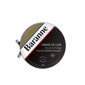 Cirage de Luxe Noir Nourrit et Protège à la Cire d'Abeille Française 75ml - BARANNE