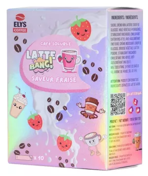 Café Soluble Latte Bang Saveur Fraise 170 Gr - ELYS