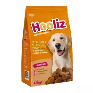 ソフト成犬用ドッグフード 牛肉とにんじん入り 1.5kg - HOOLIZ