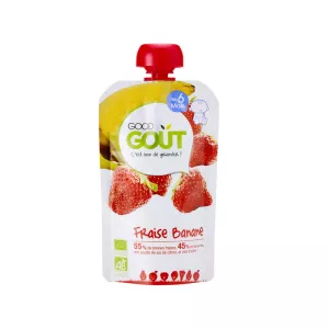 Gourde fraise/banane bio dès 6 mois 120g - GOOD GOUT