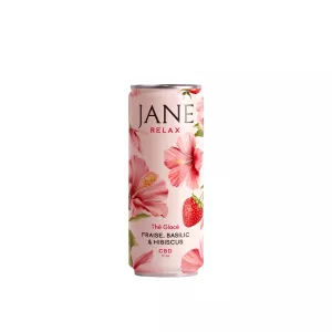 Thé Glacé Fraise Basilic Hibiscus Cbd 25cl - JANE