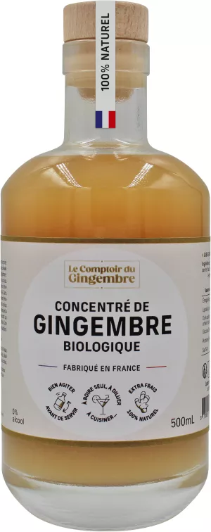 Concentré De Gingembre Bio  500ml - Le Comptoir Du Gingembre