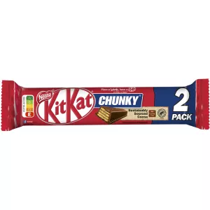 Chunky Duo Chocolate ao Leite Barras de Chocolate 64g - KITKAT