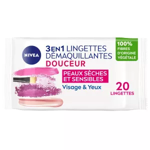 Face & Eye Makeup Remover Wipe X20 - Nivea