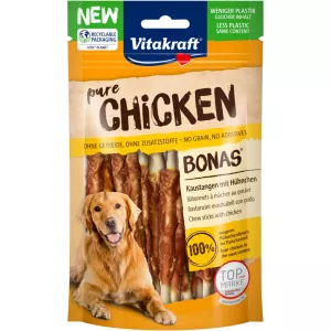 Récompenses Batonnet Pour Chien Os Calcium Poulet, 80g Pure Chicken Bonas - Vitakraft