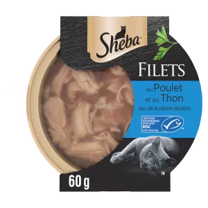 Cat Food with Chicken and Tuna Fillets 60g - Sheba