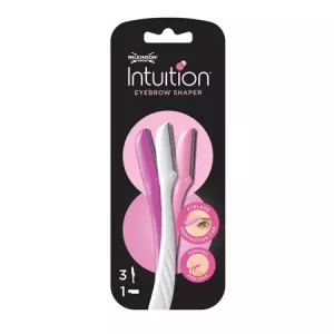 Rasoir à Sourcils Jetable Femme Intuition Perfect Finish Eyebrow Shaper x3 - WILKINSON