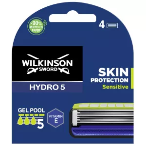 Lames Rasoir Homme Hydro 5 Peaux Sensible x4 - WILKINSON