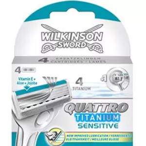 Lames De Rasoir Homme Quattro Essential Sensitive - WILKINSON