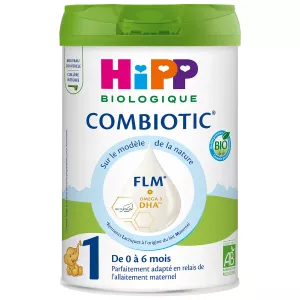 Lait bébé en poudre 1er âge de 0 à 6 mois bio COMBIOTIC 800g - HIPP BIOLOGIQUE