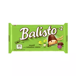 Milk cream and hazelnut raisin chocolate bars x10 18.5g - BALISTO