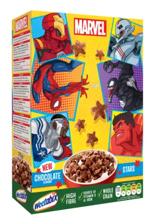 Céréales Chocolate Stars Marvel 375g - WEETABIX