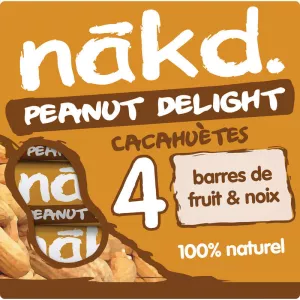 ピーナッツバー |生のフルーツとナッツのバー 35g x 4 - NAKD