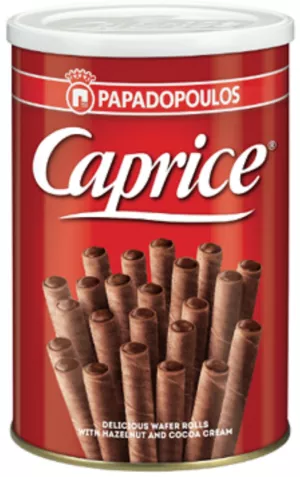 Bánh xốp caprice và hạt phỉ Caprice 115g - PAPADOPOULOS
