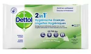 Desinfektionsmittel hygienische Wischtücher 2en1 x12 - Dettol