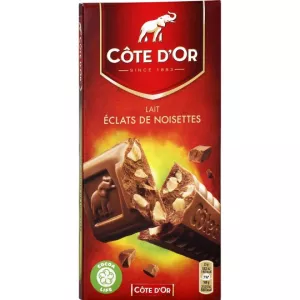 Tablette de chocolat au lait Éclats noisettes 200g - CÔTE D'OR