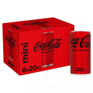 Refrigerante sem sucres mini 6x20cl - Coca-cola
