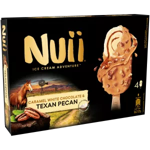 Glace caramel White Chocolate & Texan Pecan x4 - NUII