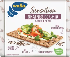 Tartines croustillantes Sensation aux graines de chia et touche de sel 245g - WASA