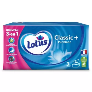 Mouchoirs Pur Blanc 3en1 Classic+  - LOTUS