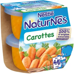 4 महीने 2x130g से छोटे गाजर जार - NESTLE