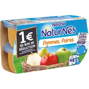 Kleine potten/peren vanaf 4 maanden 4x130G - NESTLE