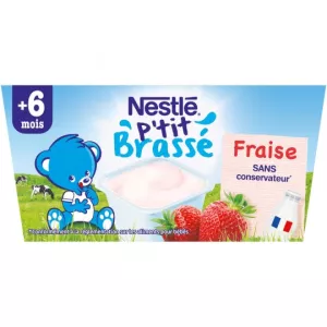 P'tit brassé fraise dès 6 mois 4x100g - NESTLE