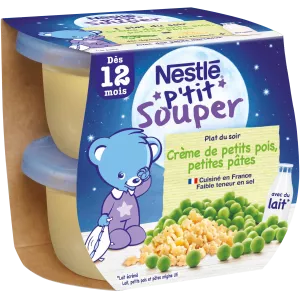 P'tit Souper Crème de Petis Pois, Petite Pâtes dès 12 mois 400g - NESTLÉ