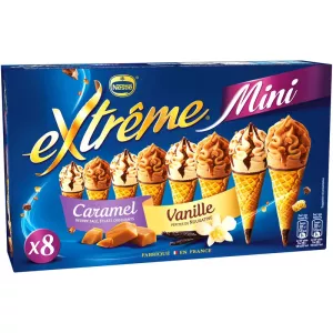 Mini caramel na vanilla ice cream x8 312g - EXTREME