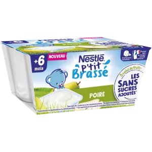 P'tit brassé poire dès 6 mois 4x90g - NESTLE