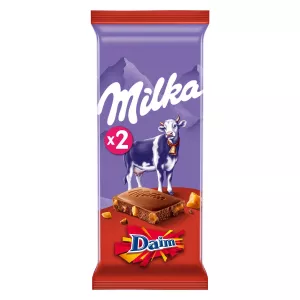 Barra de Chocolate con Leche con Chips Daim 2x100g - Milka