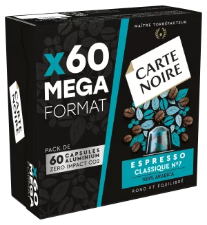 Cafeïnevrije espressokoffiecapsules; x60; 330g - CARTE NOIRE