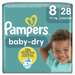 Couches Baby-dry T8  (+17 Kg) X28 - PAMPERS