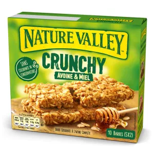Barres Céréales Avoine & Miel Crunchy 5X2 - NATURE VALLEY