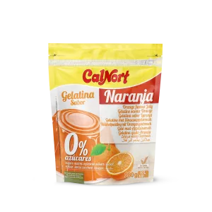 Zuckerfreie Gelatine mit Orangengeschmack, 280 g - CALNORT