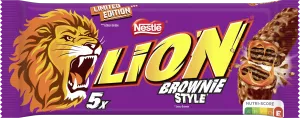 Brownie Smaak Melkchocoladerepen 5x30g - LION