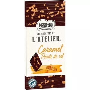Tablette De Chocolat Noir éclats De Caramel Et Pointe De Sel 100g - LES RECETTES DE L’ATELIER NESTLÉ