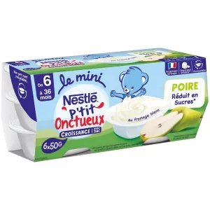 P'tit Onctueux Poire dès 6 mois  6x50g - NESTLE