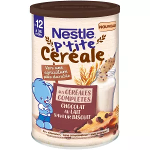 P'tite céréale complètes au chocolat au lait saveur biscuit 415g - NESTLE