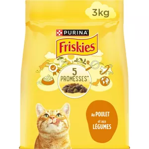 طعام جاف للقطط البالغة بالدجاج والخضروات 3 كجم - FRISKIES