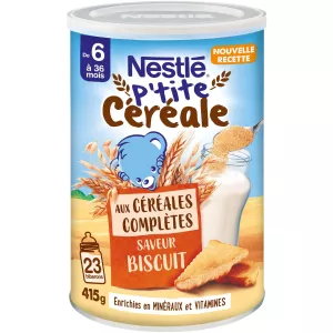 P'tite Céréale aux céréales complètes saveur biscuit 415g dès 6 mois - NESTLÉ