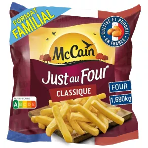 Frites just au four classique 1,690kg - MCCAIN