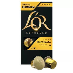 カフェ ルンゴ マッティナータ X10 カプセル アルミニウム 52g - L'OR