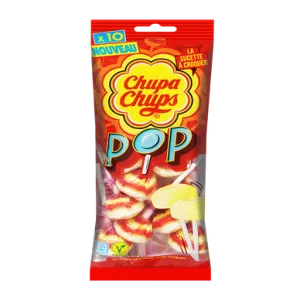 Flowpack 10 Sucettes Dextrose Citron Scht 90g - CHUPA CHUPS