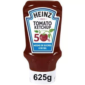 Tomato Ketchup 50% Moins de Sucres & de Sel, 625g - HEINZ