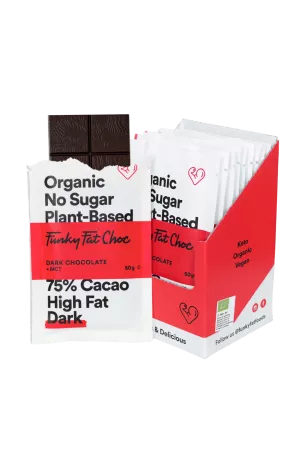 Biologische pure chocoladerepen, x10 - FUNKY FAT CHOC