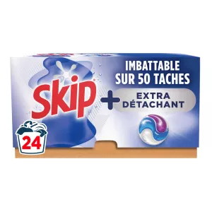 Lessive Capsules Extra Détachant Tout en 1 x24 - SKIP