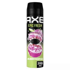 消臭剤の男性用スプレー鮮度香水48H壮大な新鮮な200ml - Axe