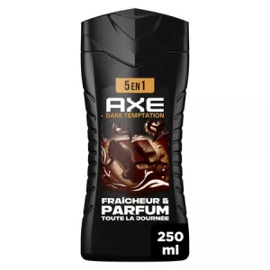 人間のシャワージェルダーク誘惑5-in-1新鮮さと香水24時間250ml - Axe